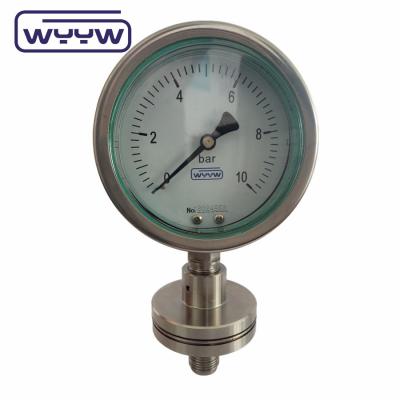 China industrial manometer 100mm diaphragm seal chemical plant pressure gauge for sale