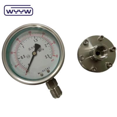 China all stainless steel diaphragm seal pressure gauge manometer en venta