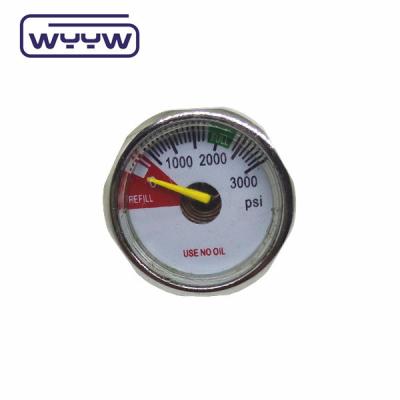 China OEM ODM Mini manómetro de presión de 300 bar PCP 23 mm en venta