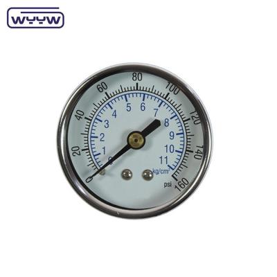 China Uso en seco No hay aceite Montar el medidor de presión 160 Psi Aire 60mm SS Medidor de presión en venta