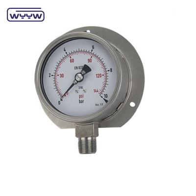 China Hydraulic equipment Back Pressure Gauge Stainless Steel 60mm for sale