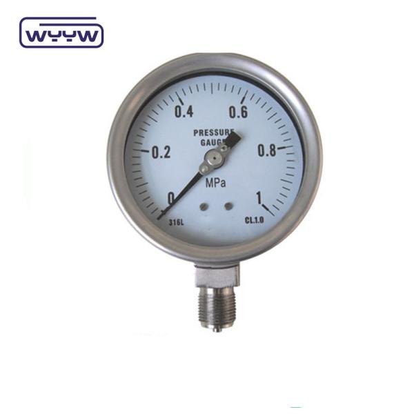 Quality 1/4"Bsp 304 Stainless Steel Pressure Gauge Bottom Connection 60mm for sale