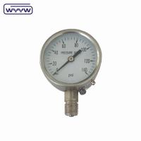 Quality Natural Gas Stainless Steel Pressure Gauge Bottom Connection for sale