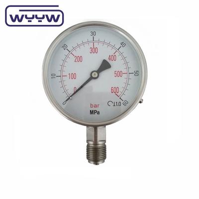 China use no oil  stainless steel ammonia pressure meter for sale
