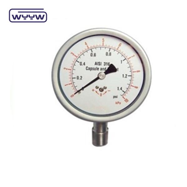 Quality High Accuracy Stainless Steel Pressure Gauge 6" Calibrated Pressure Gauge for sale
