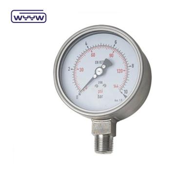 China All Stainless Steel Dry Pressure Gauge Manometer 1.6% Accuracy for sale