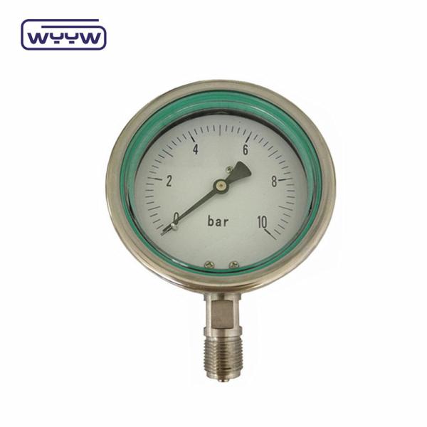 Quality high quality oil filled 4" stainless steel vibration-proof pressure gauge for sale