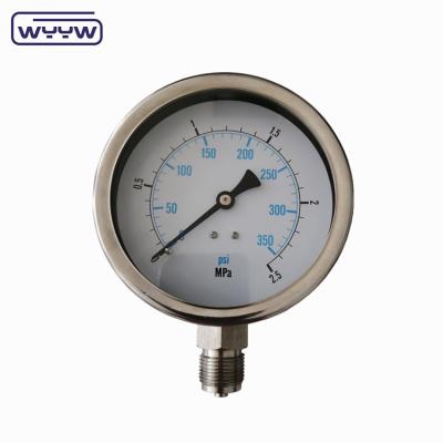 China Stainless Steel Oil Filled Pressure Gauge Manometer/manometro for sale