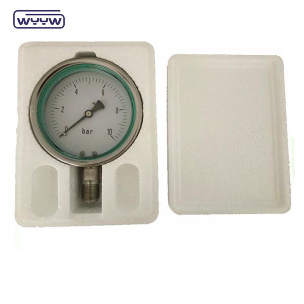 Quality 60mm Silicone Hydraulic Liquid Filled Pressure Gauge Stainless Steel Material for sale
