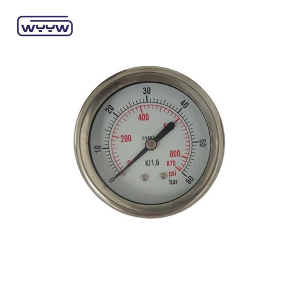 Quality 2.5" Rear Entry Pressure Gauge Manometer Glycerine High Pressure Meter for sale