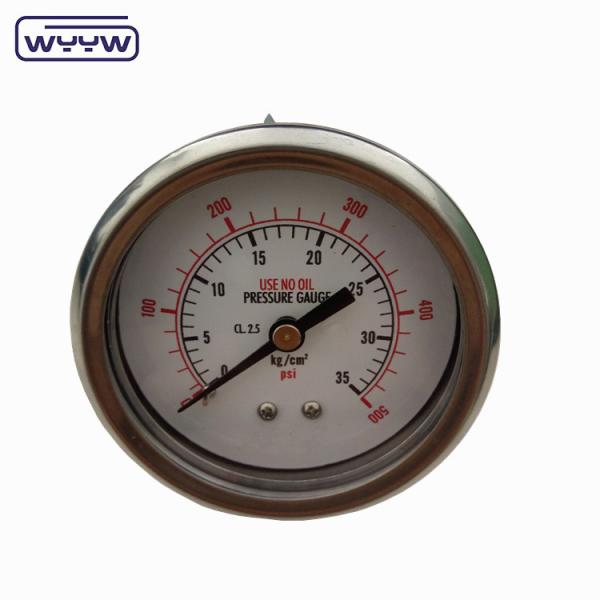 Quality 2.5" Rear Entry Pressure Gauge Manometer Glycerine High Pressure Meter for sale