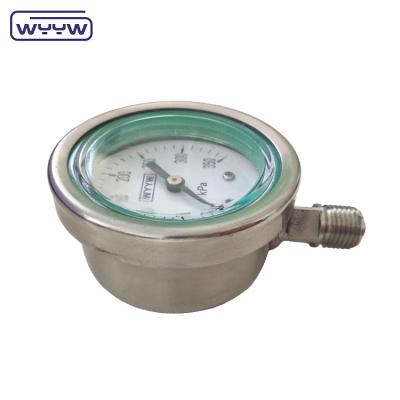 China WYYW Medidor de alta pressão 60 mm Medidores de pressão com óleo de silicone de aço inoxidável à venda
