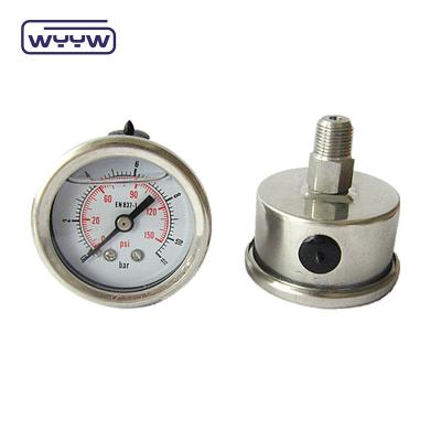China Back Mount Oil Filled Pressure Gauge 100mm Size Stainless Steel Material for sale