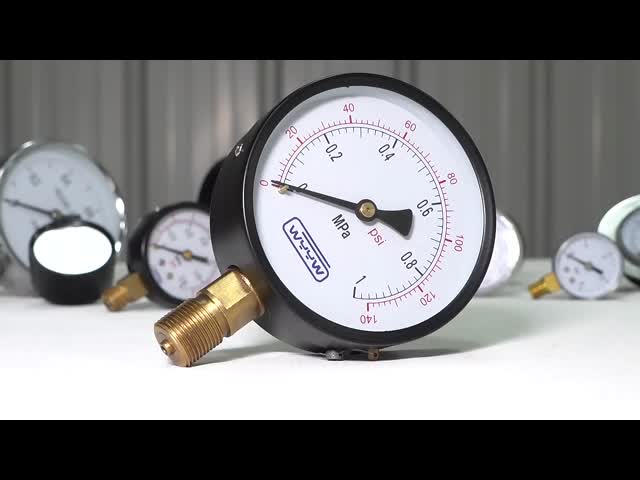 Bourdon tube 100mm 10bar 7bar air maometer G1/2“ 1.6%FS lower connection dry pressure gauge