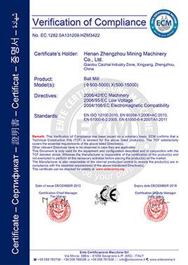 CE - Henan Zhengzhou Mining Machinery CO.Ltd