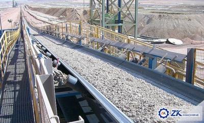China Concrete Belt Conveyor High Efficiency Strong Structure With Electric Roller for sale