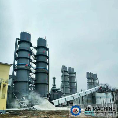 China Mixed Fuel Calcination Equipment , 50TPD - 1000TPD Vertical Lime Kiln for sale