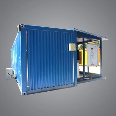 China 40 HC Single Side Expansion Fencing  Coffee Shop Container With Sandwich Panel for sale