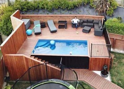 China Outdoor Summer Prefabricated 20ft Swimming Pool Shipping Container for sale