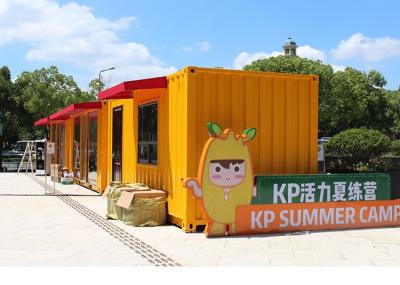 China Orange 20gp Prefabricated Modern Container House Exhibition for sale
