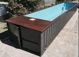 China 20GP Embedded Swimming Pool Shipping Container 14.77m2 for sale