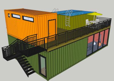 China 20GP Combined Modular Shipping Container House With PVC Floor for sale