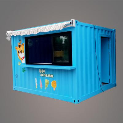中国 10のFTは小さい輸送箱の家の移動式小売店をカスタマイズした 販売のため