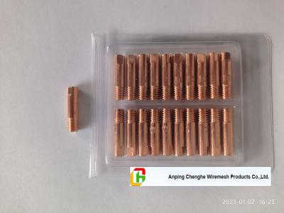 China CO2 welding Contact Tip M6 X 25mm 0.8mm/1.0mm/1.2mm for sale