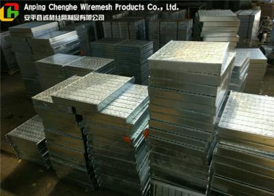 China Sidewalk Steel Flat Bar Grating , Drainage Hot Dip Galvanized Grating for sale