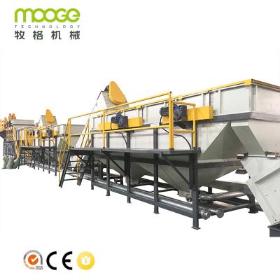 China 300-1500kg/H Plastic Washing Recycling Machine 120kw HDPE Washing Line for sale