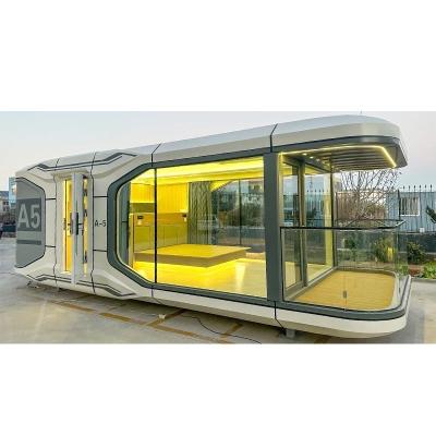 China Hotel Accommodation 38 M2 Model E7 Solar Capsule House With Luxury Apple Cabin Design for sale
