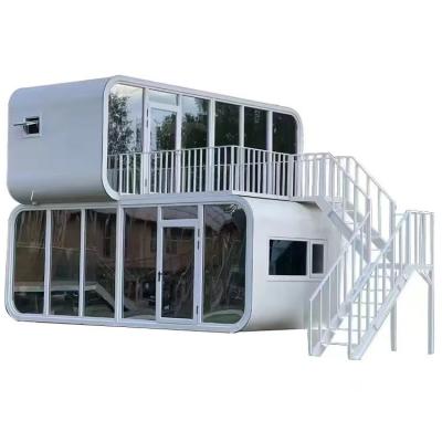 China Contemporary 20ft 40ft Prefab Modular Houses Tiny Homes Cabin Office Portable Home Pod Apple Cabin for sale