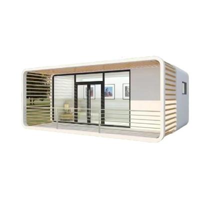 China Apple Cottage Glass House Prefabricated Bungalow with Cut Board Wall and Aluminium Plate for sale