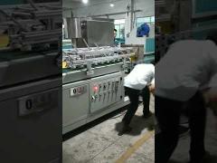 Vacuum spraying production line