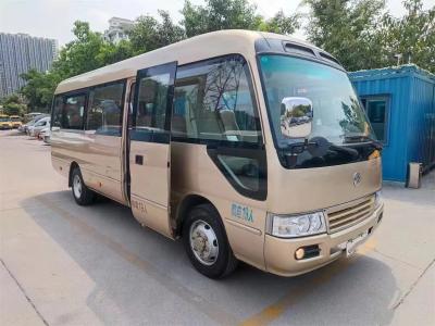 China Second Hand Mini Bus Front Engine 19 Seats Golden Dragon Coaster External Swinging Door XML6700 for sale