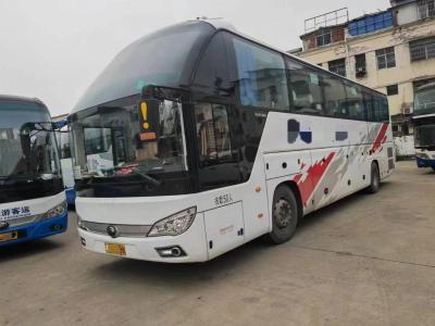 China Used Coach Bus 12 Meters 2 Windshields Middle Door 50 Seats Air Conditioner Rear Engine Yutong Bus ZK6122 for sale