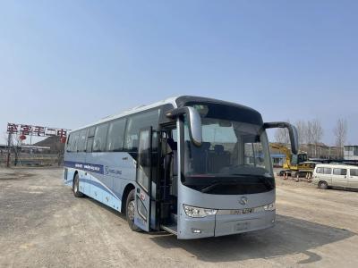 China el 2do autobús de la mano 2016 años utilizó el motor azul claro de Yuchai de los asientos del color 48 del autobús XMQ6120 de Kinglong 12 metros en venta