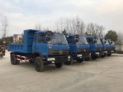 China Used Truck Dump Blue Color Light Tipper Truck Dongfeng Brand 4×2 Drive Model Curb Weight 6 Tons RHD for sale