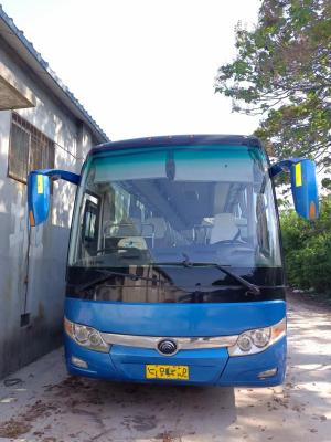 China Second Hand Tour Bus Weichai Engine 55 Seats Double Doors Sealing Window 11.5 Meters Used Young Tong ZK6127 for sale