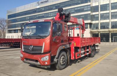 China Foton Truck Mounted Crane 4*2 Drive Mode 9 Tons Single Cab 220hp Left Hand Drive for sale