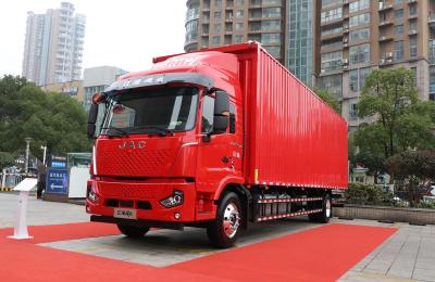 China Used Truck Cargo Wingspan Type Box JAC Lorry Truck* 4*2 Double Rear Tires 3 Seats for sale