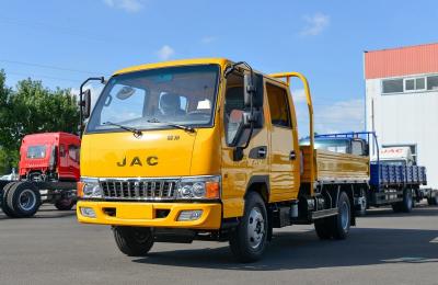 China Used Mini Cargo Truck Double Cab 2+3 Seaters 100km/H Speed JAC Flat Box Lorry Truck for sale