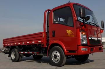 China 3 Ton Truck Length Cargo Tank Howo 4*2 Flat Box Lorry Truck Single Cabin RHD Euro 2 for sale