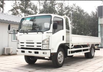 China Single Row Cargo Truck Isuzu 10 Tons 4×2 Lorry Truck 5.5 Meters Long Box Euro 4 Flat Cab for sale