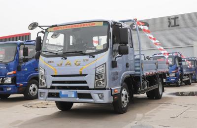 China Box Cargo Truck JAC 4*2 Light Lorry Truck Flat Bed 6 Wheels Single Axle 4 Meters Long Box for sale