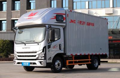 China Used Light Cargo Trucks JAC 4.2 Meters Van Box Double Door Single Row Cab With Sleeper Te koop