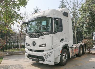 China Trailer Head Truck White Color 6*4 Shacman H6000 Cummins 490hp Engine 10 Tires Leaf Spring for sale