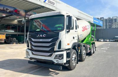 China Concrete Truck Mobile 7-8m³ Tanker Cement Mixer Truck Chinese Brand JAC Yuchai 350hp for sale