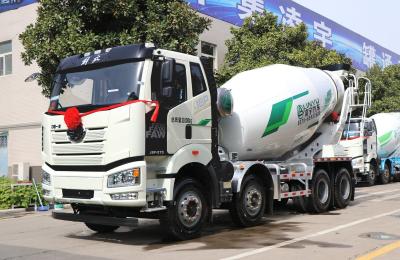 China Concrete Mixer Truck 12 Wheels 8*4 FAW Mixer 375hp One Sleeper Cabin 8 Cubic Tanker for sale