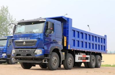 China Howo Tipper Truck 12 Tires Howo T7 Dumper Leaf Spring 440hp 30-50 Tons Payload Thickened Box for sale